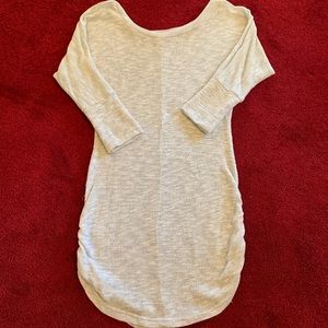 Long light gray shear sweater